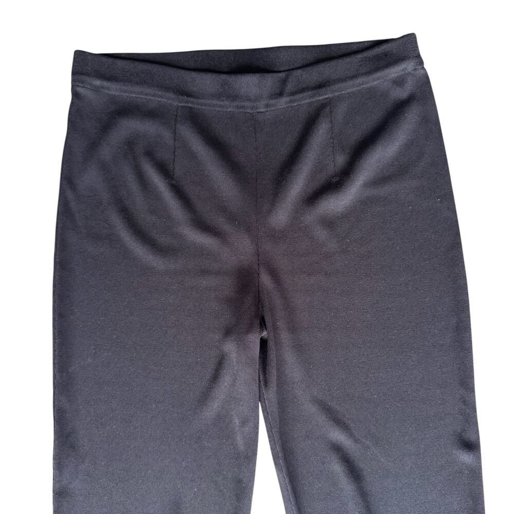 Misook Women's Black Nancy Wide Leg Mylana Crepe Pant Pull On‎ Stretch Pants - S - Picture 3 of 9
